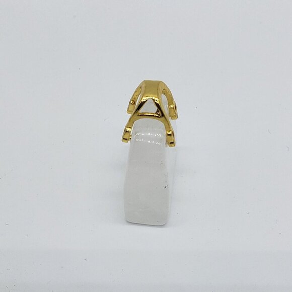 Brand New Clear Quartz Handcarved Purse - Picture 4 of 4